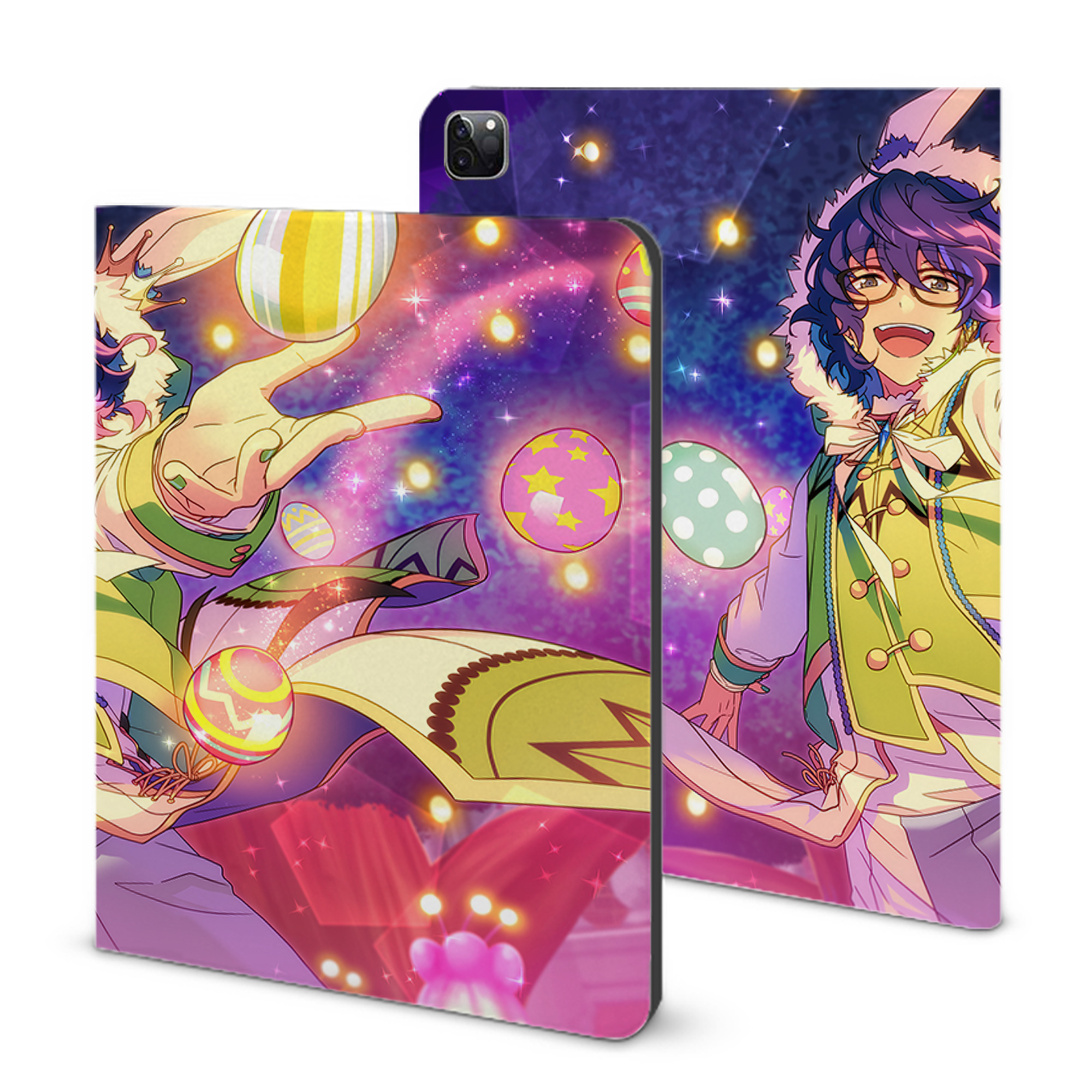 （画像用） あんさんぶるスターズ! Ensemble Stars IPad ケース ブック型 PUレザー TPU 耐衝撃 軽量 薄型 ペン収納なし 全面保護 IPad 各モデル対応